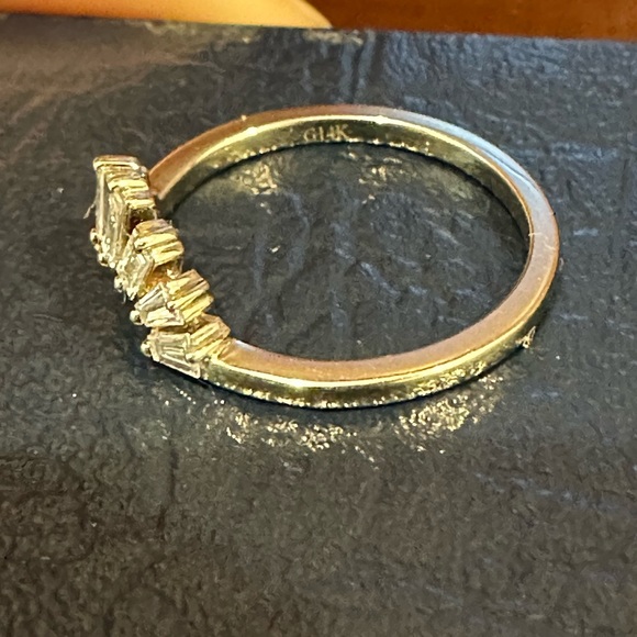 Art Deco Style 14k “Vanilla Gold”  Diamond Ring Enhancer - Picture 5 of 5